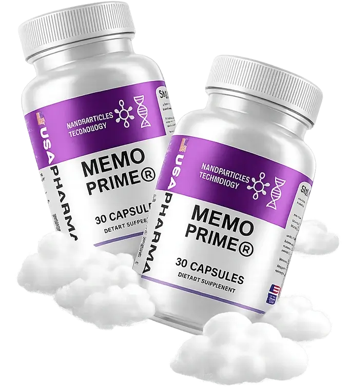 MemoPrime Supplement Bottle Mockup
